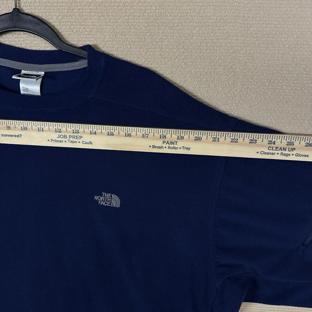The North Face Fleece Pullover XL Navy Blue Crewneck Sleeve Pocket Lightweight
